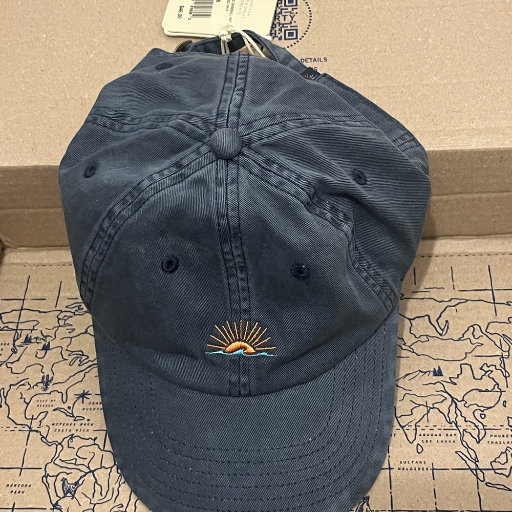 Faherty Dark Blue Quilted Cap
